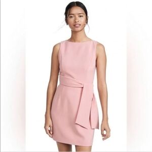 Alice & Olivia Virgil Sleeveless Belted Sheath Dress Pink Blossom Size 10